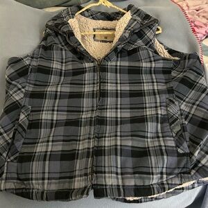 Plaid Hooded Vest